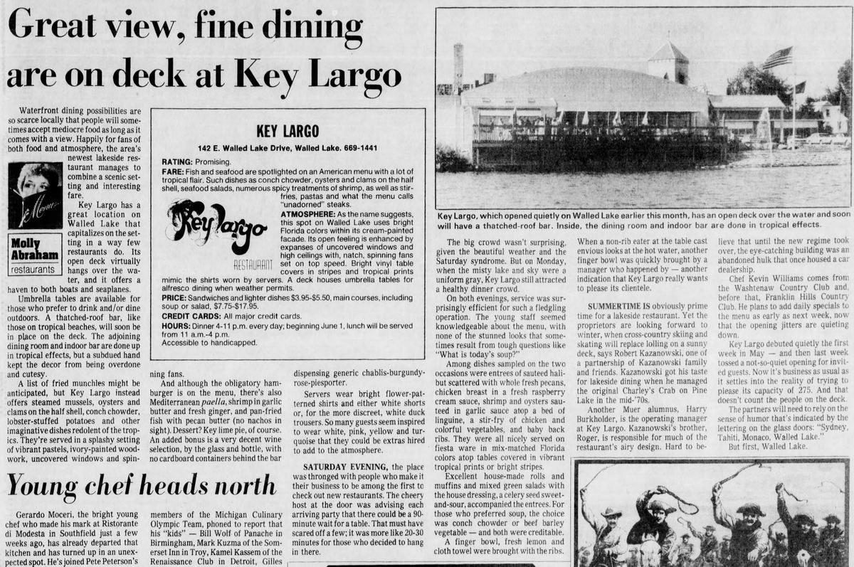 Dick Morris Chevrolet (Walled Lake Chrysler Plymouth) - Fri May 22 1987 Article On Key Largo (newer photo)